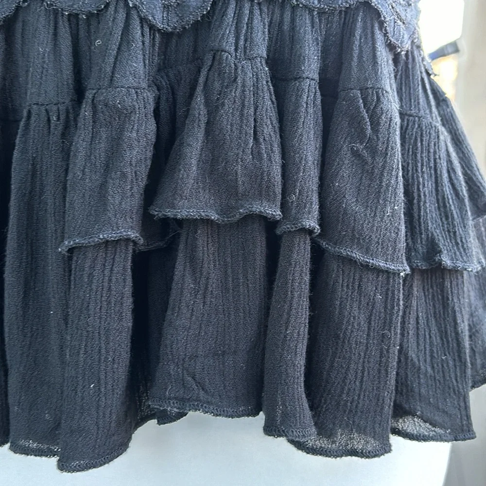 🚫 SOLD Free People Adell Cami Y2K Fairycore Black M - Picture 6 of 11